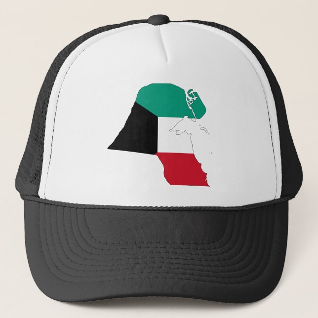 Gorra De Camionero Mapa de bandera de Kuwait (Anverso)