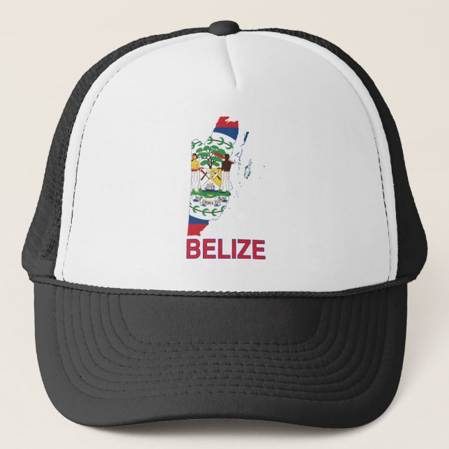 Gorra De Camionero Mapa de Belice (Anverso)