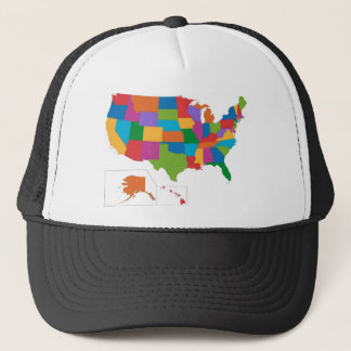 Gorra De Camionero Mapa de EE. UU