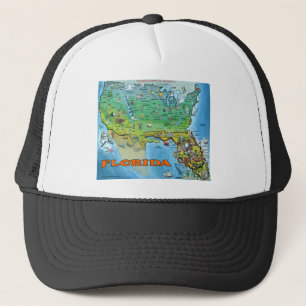 Gorra De Camionero Mapa de Florida USA
