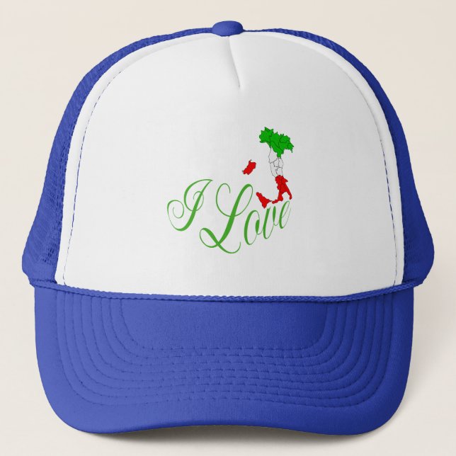 Gorra De Camionero Mapa de Italia (Anverso)