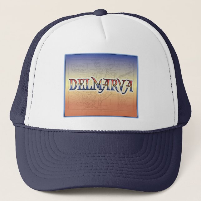 Gorra De Camionero Mapa de la antigüedad de DelMarVa (Anverso)