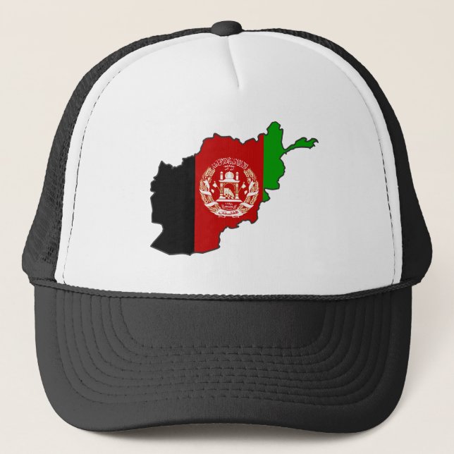 Gorra De Camionero Mapa de la bandera de Afganistán (Anverso)