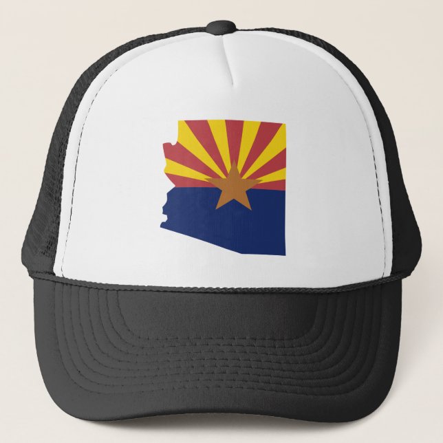 Gorra De Camionero Mapa de la bandera de Arizona (Anverso)