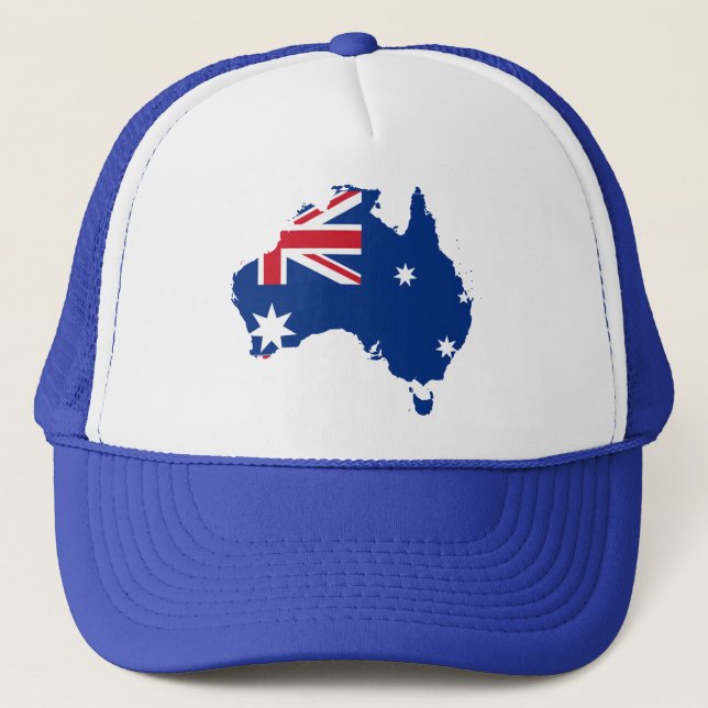 Gorra De Camionero mapa de la bandera de Australia (Anverso)