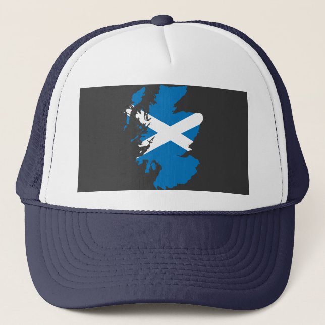 Gorra De Camionero Mapa de la bandera de Escocia (Anverso)