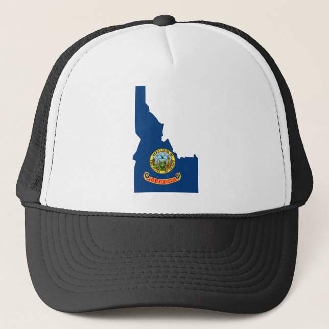 Gorra De Camionero Mapa de la bandera de Idaho (Anverso)