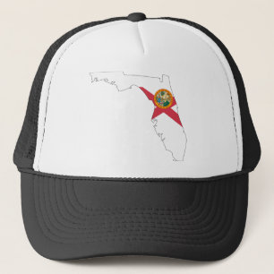 Gorra De Camionero Mapa de la bandera de la Florida