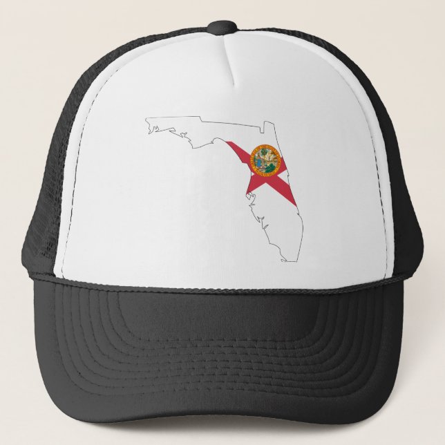 Gorra De Camionero Mapa de la bandera de la Florida (Anverso)
