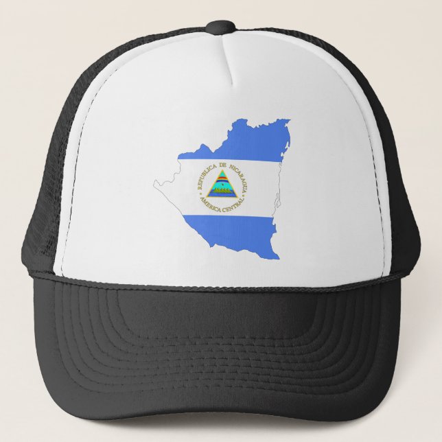 Gorra De Camionero Mapa de la bandera de Nicaragua (Anverso)