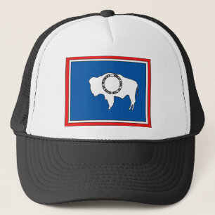 Gorra De Camionero Mapa de la bandera de Wyoming