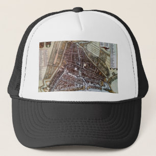Gorra De Camionero Mapa de la ciudad de Réplica de Rotterdam 1652