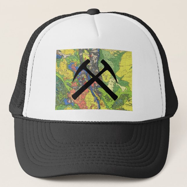 Gorra De Camionero Mapa de la geología del CO (Anverso)