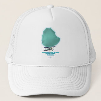 Gorra De Camionero Mapa de la isla de Bonaventure Canadá
