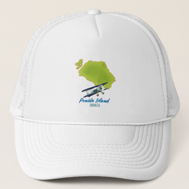 Gorra De Camionero Mapa de la isla Penida (Anverso)