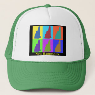 Gorra De Camionero Mapa de New Hampshire