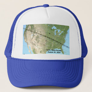 Gorra De Camionero Mapa de rutas de eclipse solar total 2017