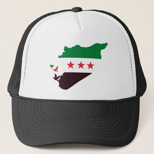 Gorra De Camionero Mapa de Siria con la bandera de la Revolución (Anverso)