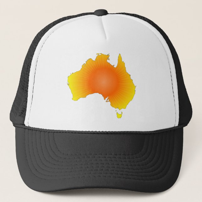 Gorra De Camionero Mapa de Sunny Australia (Anverso)