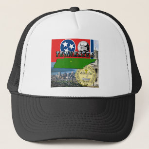 Gorra De Camionero Mapa de Tennessee, Bandera, Sello de Estado e imág