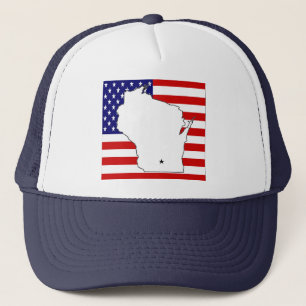 GORRA DE CAMIONERO MAPA DE WISCONSIN