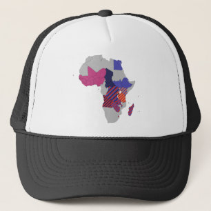 Gorra De Camionero Mapa del continente africano de la geografía polít