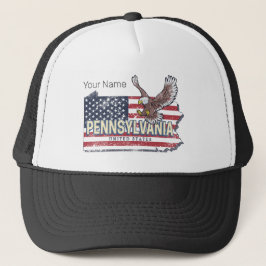 Gorra De Camionero Mapa del estado de Pennsylvania