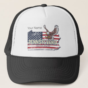 Gorra De Camionero Mapa del estado de Pennsylvania