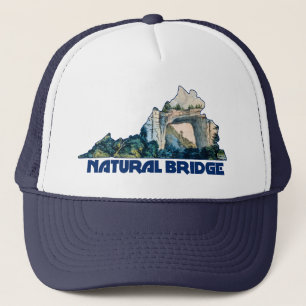 Gorra De Camionero Mapa del estado de Virginia Natural Bridge