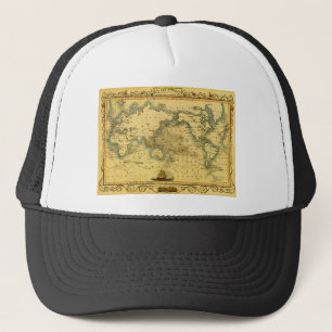 Gorra De Camionero Mapa del mundo antiguo