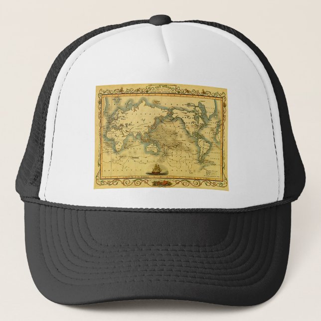 Gorra De Camionero Mapa del mundo antiguo (Anverso)