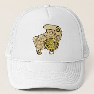 Gorra De Camionero Mapa del tesoro y brújula