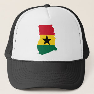 Gorra De Camionero Mapa GH de la bandera de Ghana
