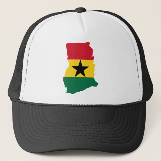 Gorra De Camionero Mapa GH de la bandera de Ghana (Anverso)