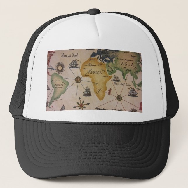 Gorra De Camionero Mapa Mundial - África (Anverso)