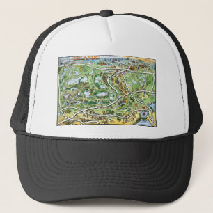 Gorra De Camionero Mapa Personalizado de Orlando Florida