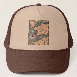 Gorra De Camionero Mapa pirata
