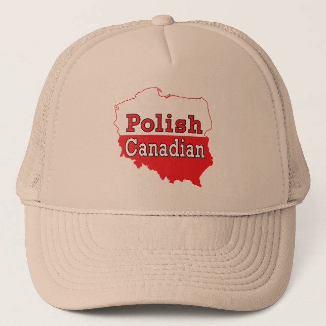 Gorra De Camionero Mapa polaco de Canadá (Anverso)