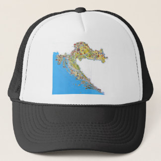 Gorra De Camionero Mapa turístico de Croacia, mapa del turistička del