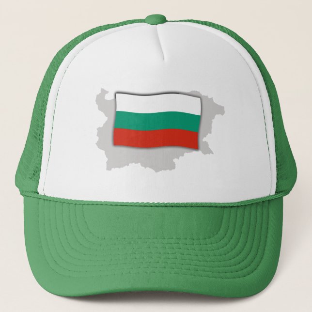 Gorra De Camionero Mapa y bandera de Bulgaria (Anverso)
