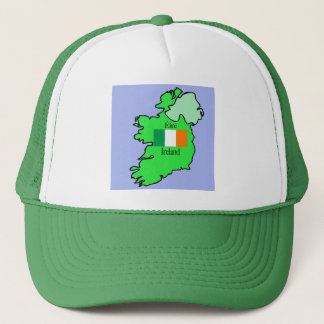 Gorra De Camionero Mapa y bandera de Irlanda
