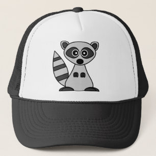 Gorra De Camionero Mapache lindo del dibujo animado