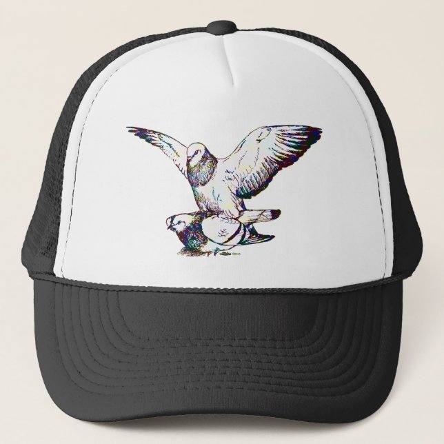 Gorra De Camionero Mapeo de palomas (Anverso)