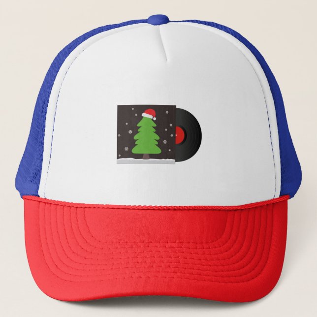 Gorra De Camionero Maravilloso momento con el Árbol de Navidad Rojo c (Anverso)