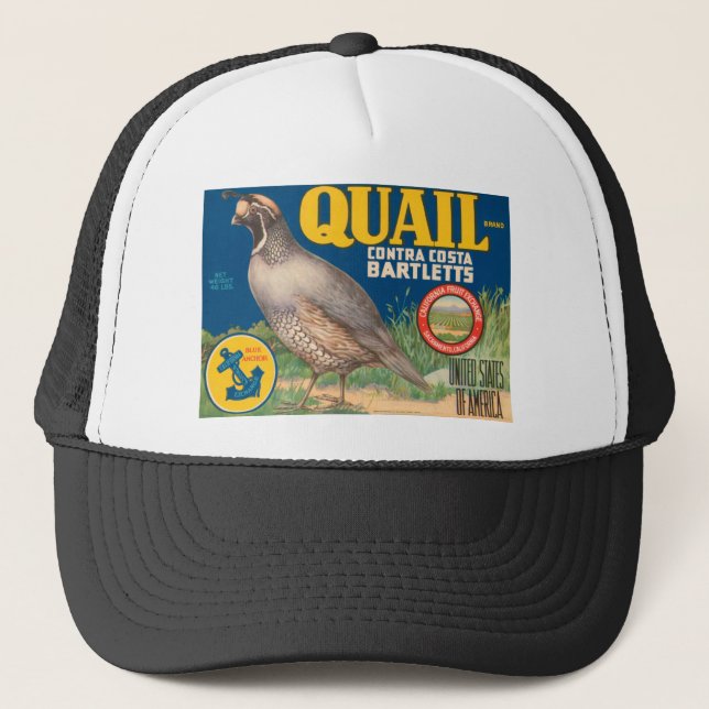 Gorra De Camionero Marca de cola Contra Costa Bartletts (Anverso)