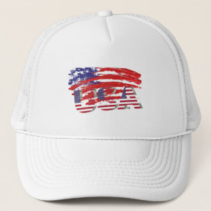 Gorra De Camionero Marca patriótica de diseño gráfico colorido de 