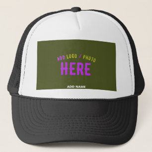 GORRA DE CAMIONERO MARCA VERDE DEL EJÉRCITO BLANCO PERSONALIZADO MODE