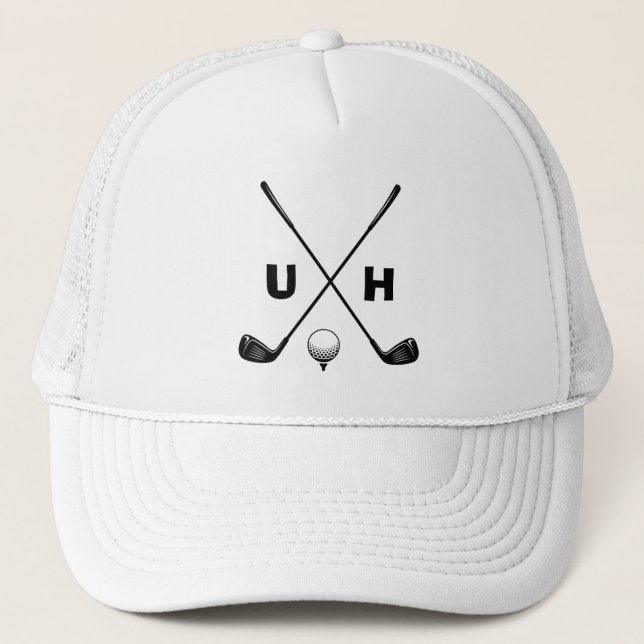 Gorra De Camionero Marcas de golf con monograma (Anverso)