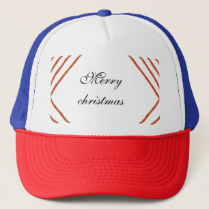 Gorra De Camionero Marco rojo acuarela feliz Navidad agregar tu nombr