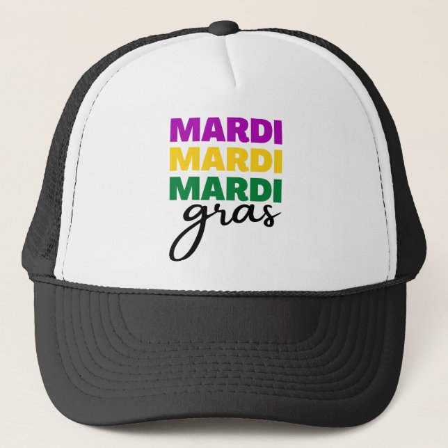 Gorra De Camionero Mardi Gras (Anverso)
